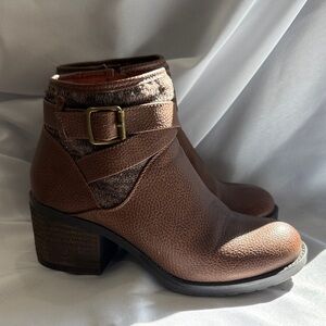 MIA Brown Ankle Boots with Buckle